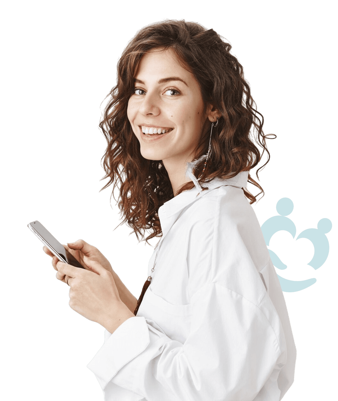 Doctor holding phone